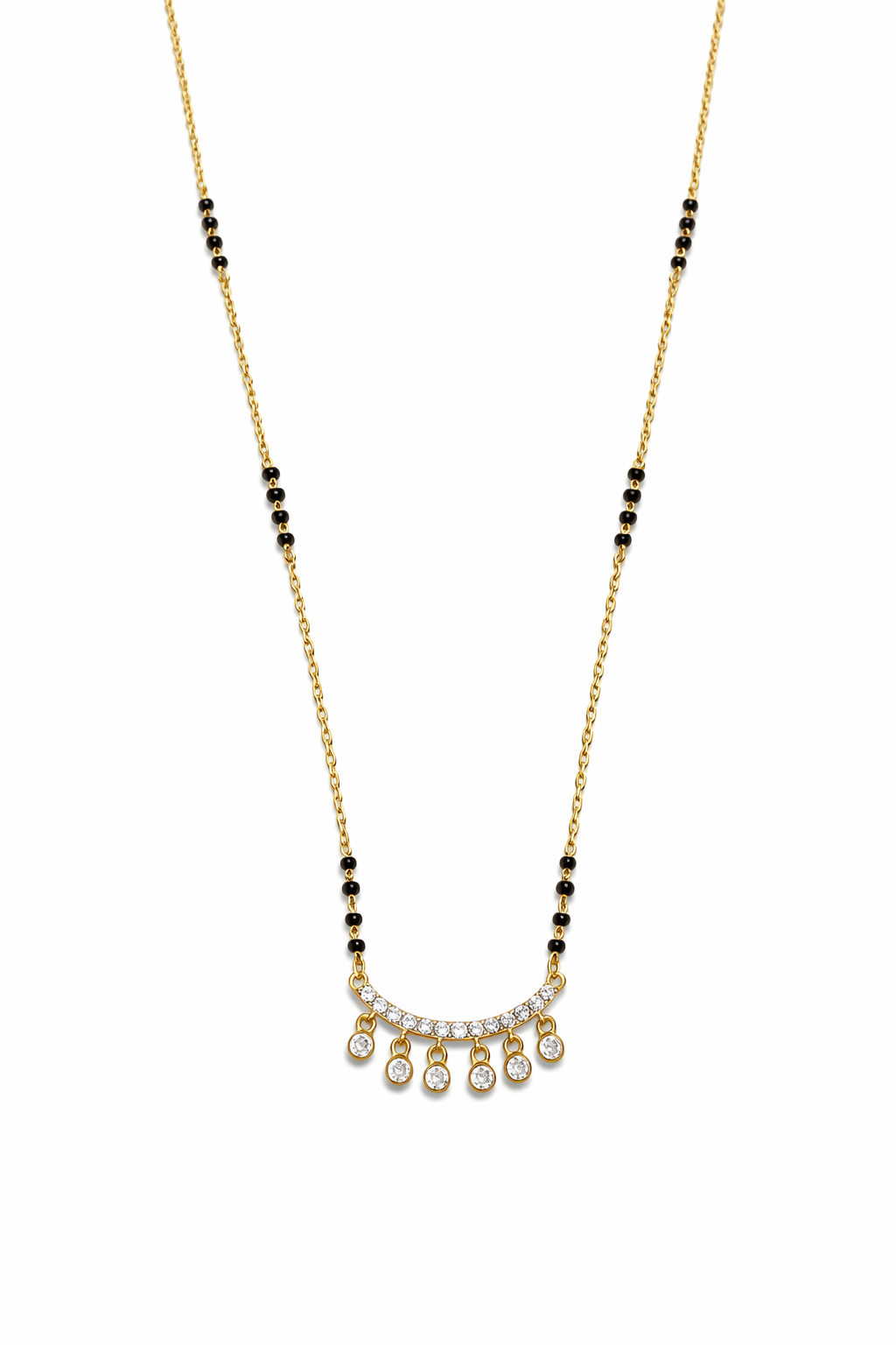 STARRY SURPRISE GOLD PLATED SILVER MANGALSUTRA