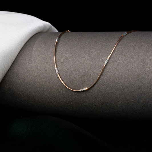 DELICATE ROSE GOLD PLATED BOX CHAIN FOR WOMEN