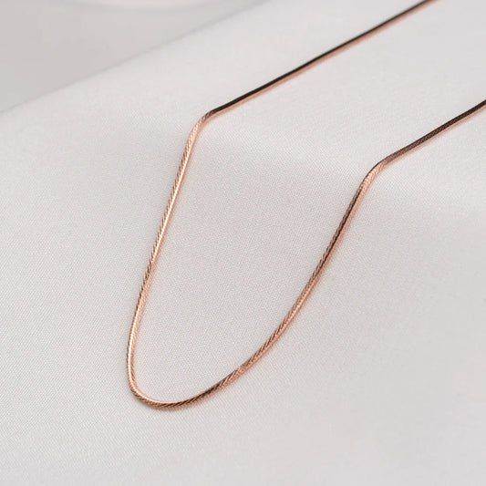 ELEGANT ROSE GOLD PLATED SNAKE CHAIN FOR WOMEN