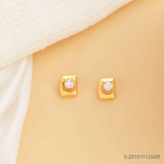 RADHA CZ SINGLE STONE DESIGN EAR STUDS
