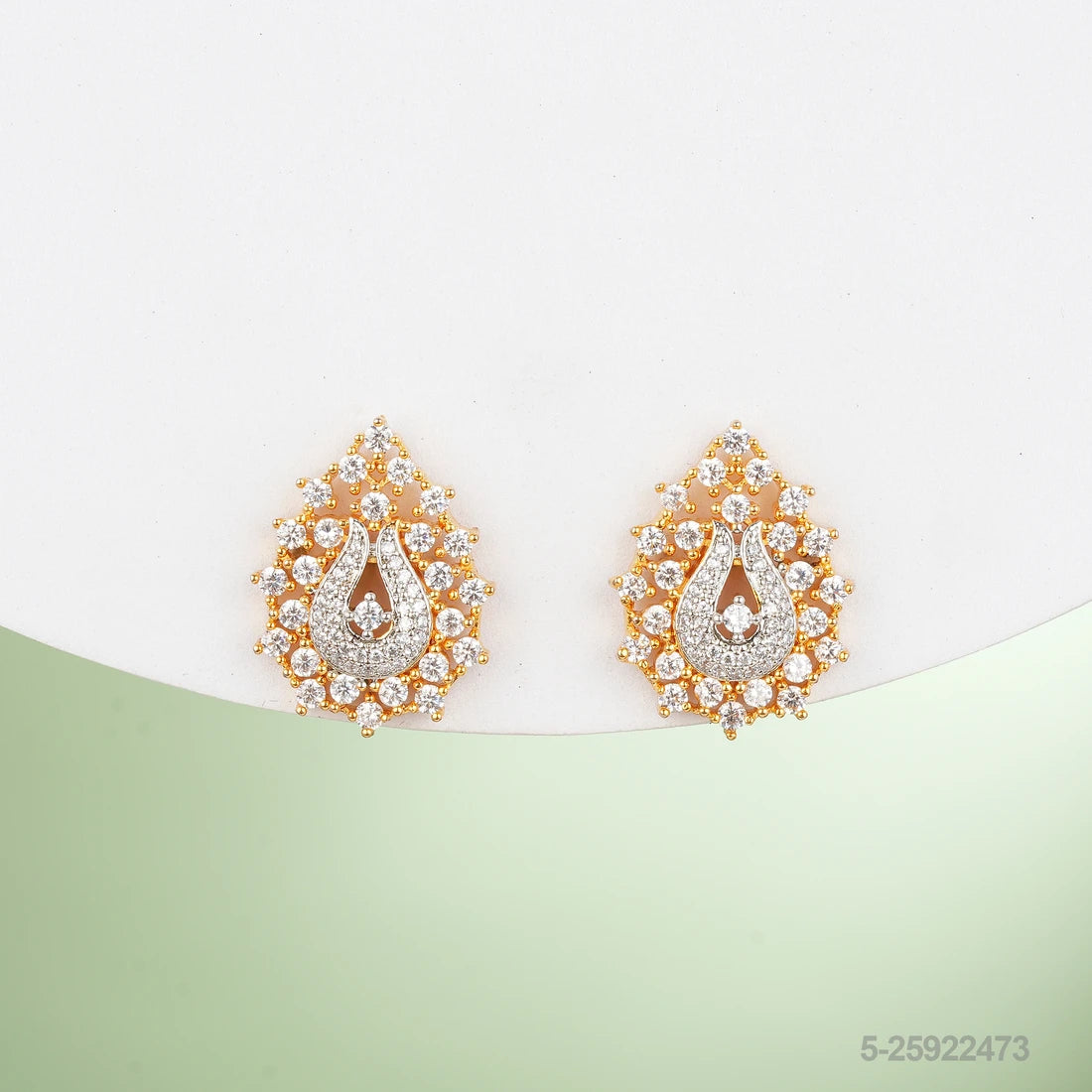 YUHITHA CZ DROP DESIGN EAR STUDS