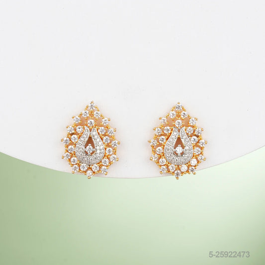 YUHITHA CZ DROP DESIGN EAR STUDS