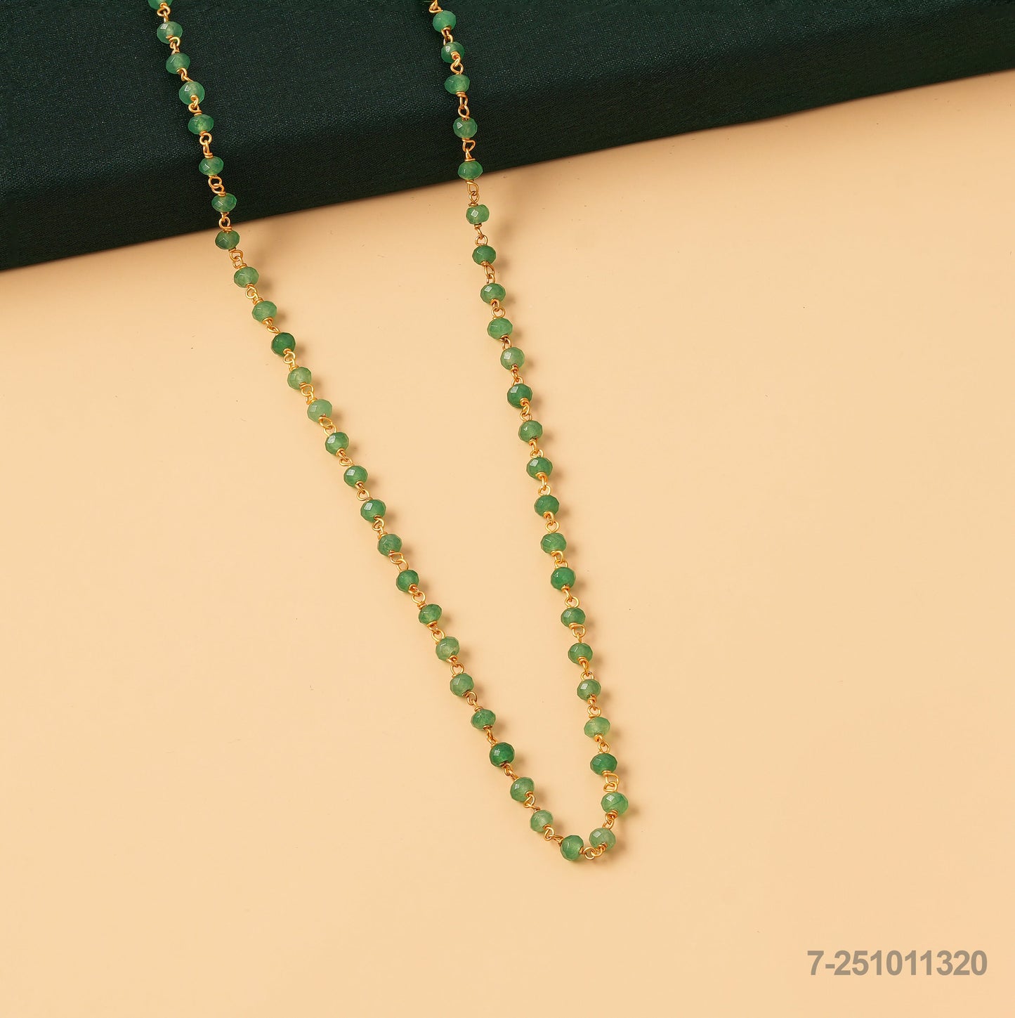 GITIKA GREEN RUSSIAN BEADS MALA OR CHAIN