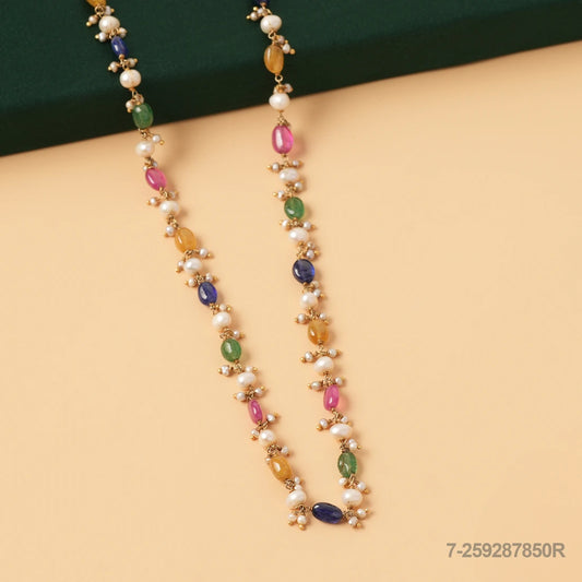 ANANVI COLOURFUL BEADS AND PEARL MALA