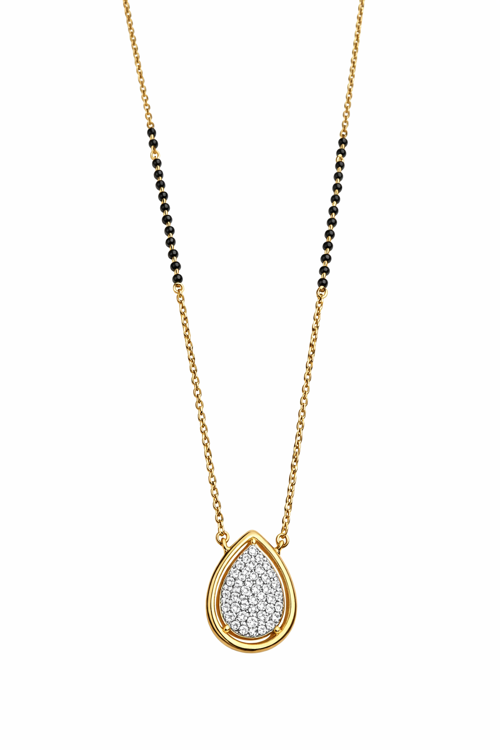 DAZZLE DROP GOLD PLATED SILVER MANGALSUTRA