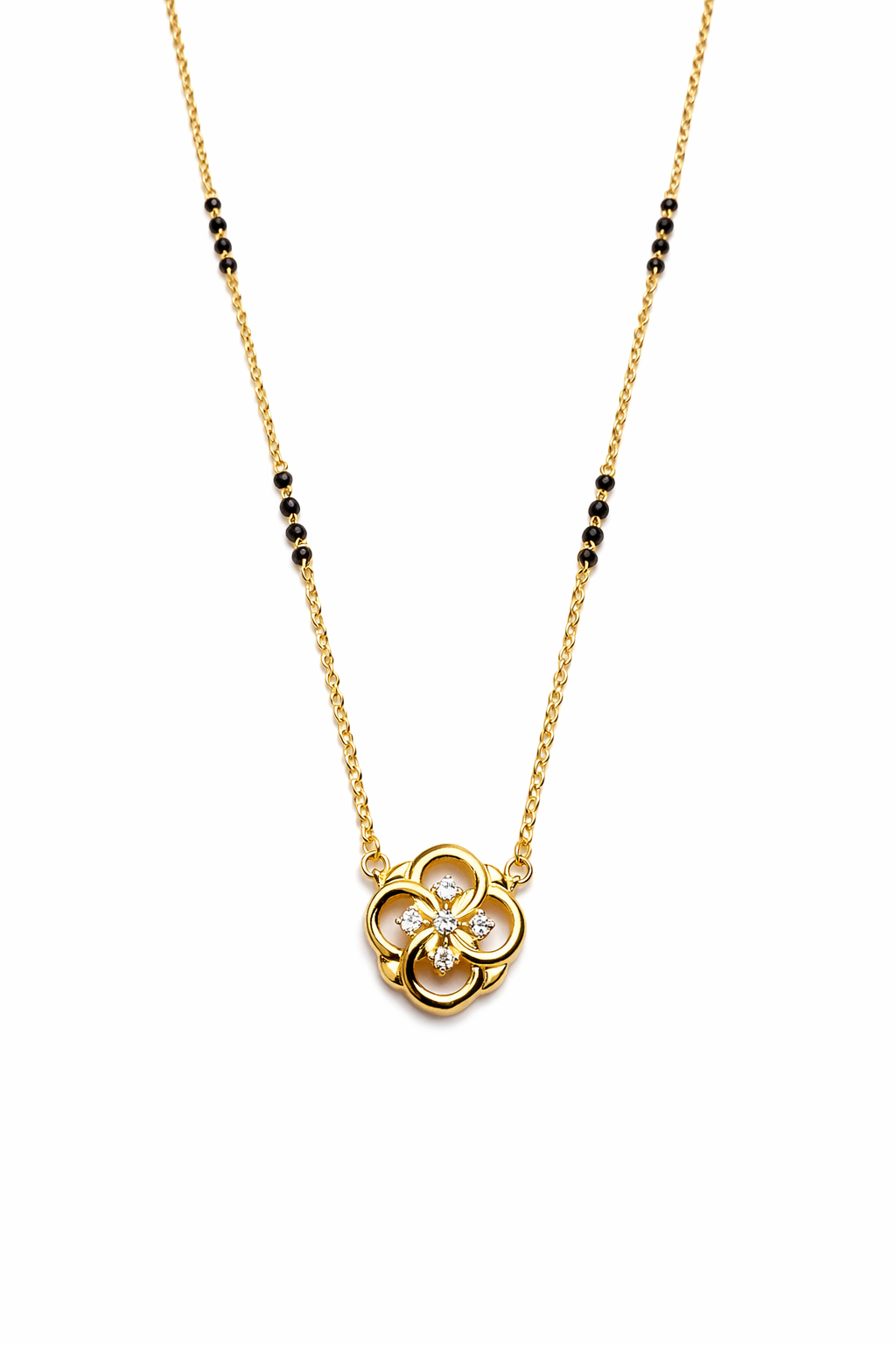 ETERNAL FLOWER GOLD PLATED SILVER MANGALSUTRA