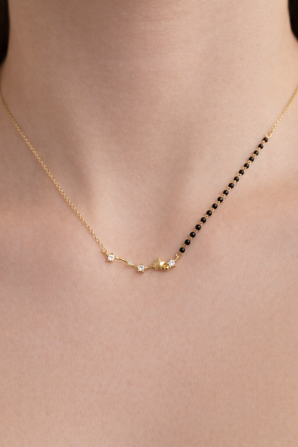 STARRY AFFAIR GOLD PLATED SILVER MANGALSUTRA