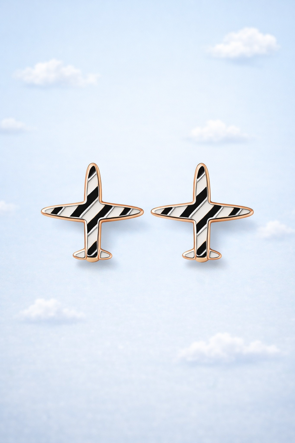 FLY HIGH MINI AEROPLANE SILVER EARRINGS