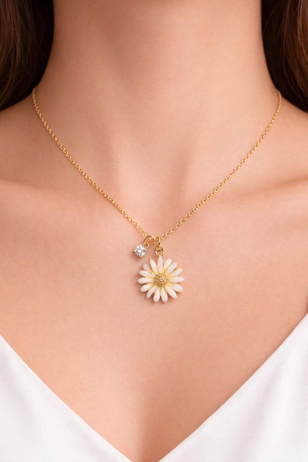 DAISY DREAM GOLD PLATED SILVER NECKLACE