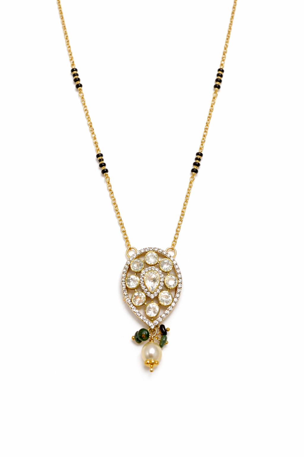 ELEGANT STYLE GOLD PLATED SILVER MANGALSUTRA