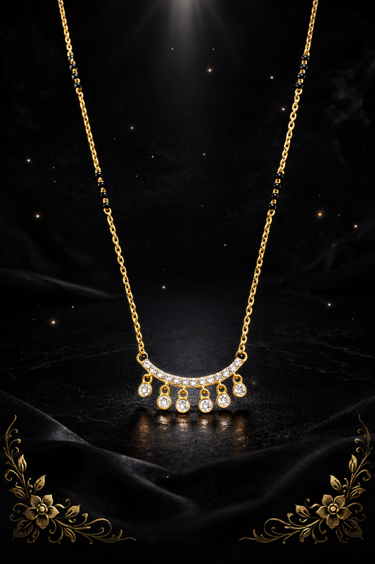 STARRY SURPRISE GOLD PLATED SILVER MANGALSUTRA