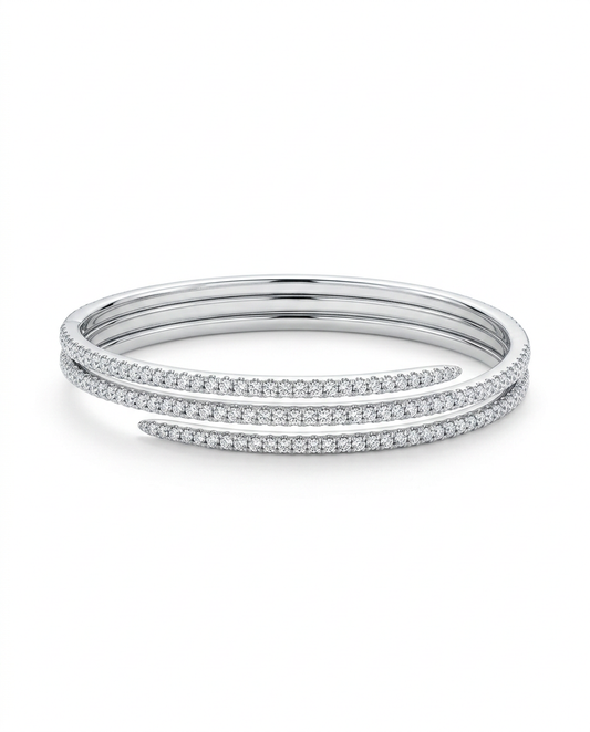 SILVER SPIRAL DESIGN BRACELET
