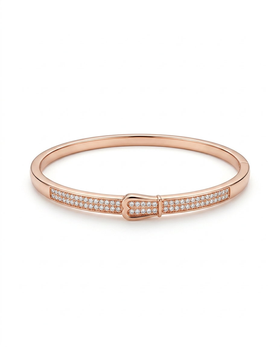 ROSE GOLD STYLISH BRACELET MADE WITH 92.5 SILVER
