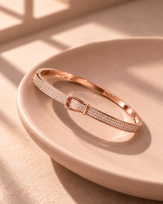 ROSE GOLD STYLISH BRACELET MADE WITH 92.5 SILVER