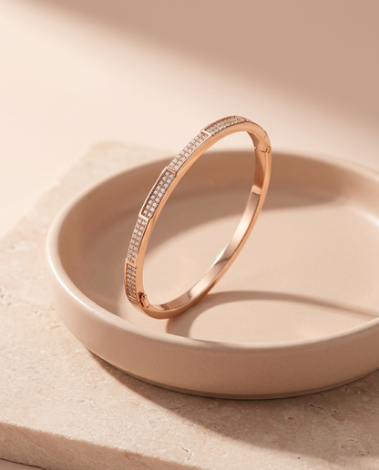 ROSE GOLD SLEEK DESIGN BRACELET MADE OF 92.5 SILVER