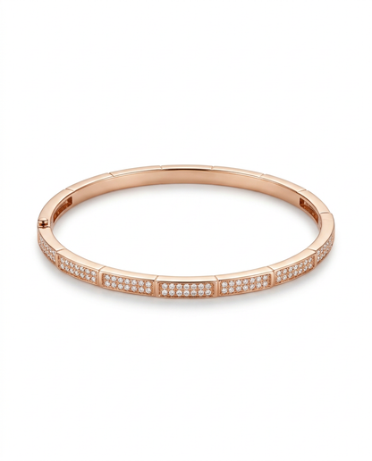 ROSE GOLD SLEEK DESIGN BRACELET MADE OF 92.5 SILVER