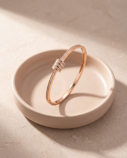 ROSE GOLD SPIN BRACELET MADE WITH 92.5 SILVER