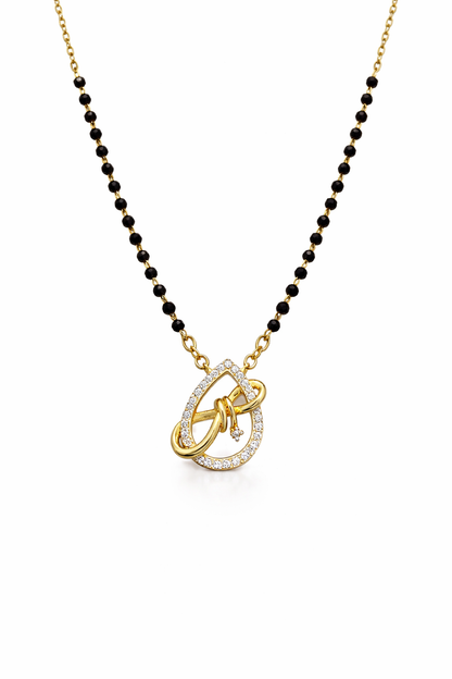 ETERNAL BOND INFINITY SYMBOL GOLD PLATED SILVER MANGALSUTRA