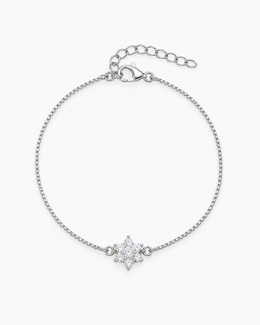 SILVER FLOWER BRACELET