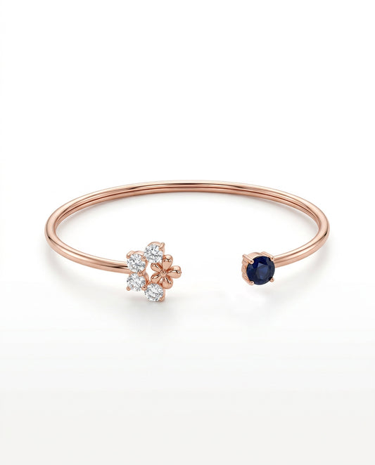ROSE GOLD BLUE SHINE BRACELET MADE OF 92.5 SILVER