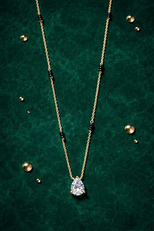 BRIGHT STAR GOLD PLATED SILVER MANGALSUTRA