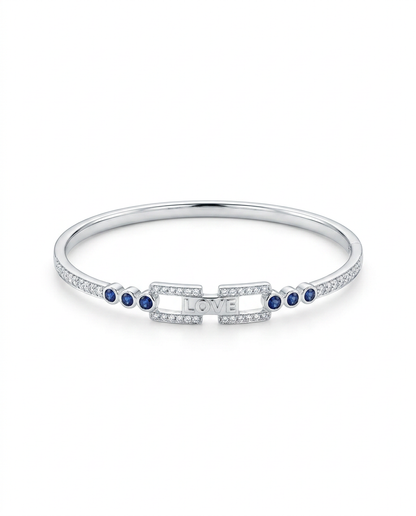 SILVER  INTERLOCK LOVE BRACELET