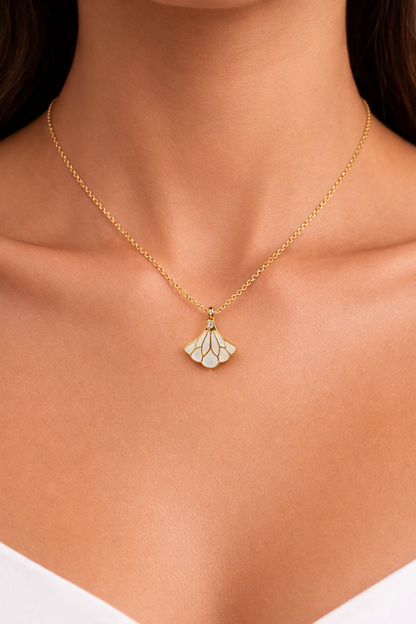 WINGED ELEGANCE GOLD PLATED SILVER NECKLACE
