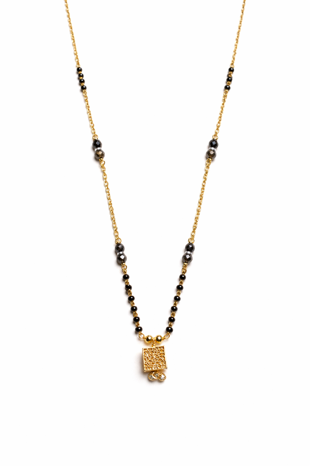 GOLDEN SHINE GOLD PLATED SILVER MANGALSUTRA