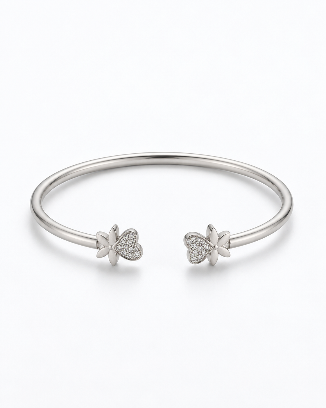 SILVER ANTIQUE HEARTS BRACELET
