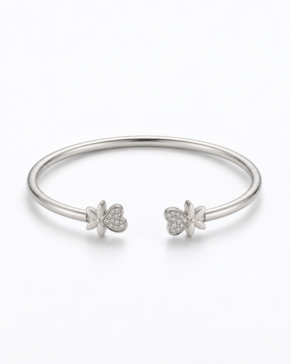 SILVER ANTIQUE HEARTS BRACELET