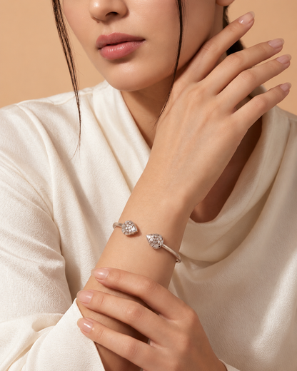 SILVER ANTIQUE TEXTURED BRACELET