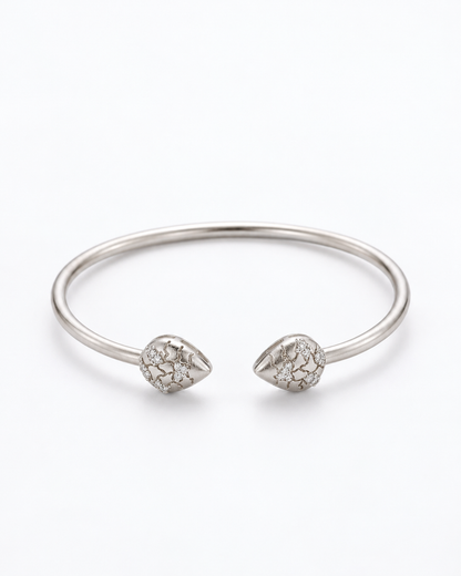 SILVER ANTIQUE TEXTURED BRACELET