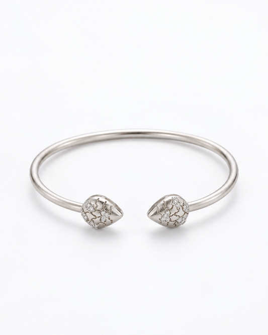 SILVER ANTIQUE TEXTURED BRACELET