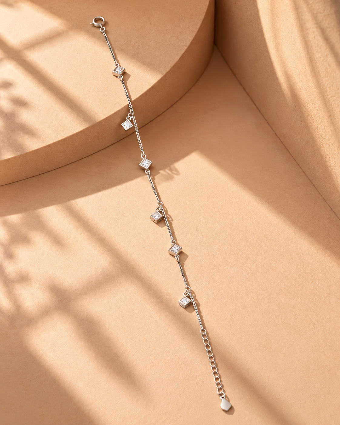 SILVER CUBE BRACELET
