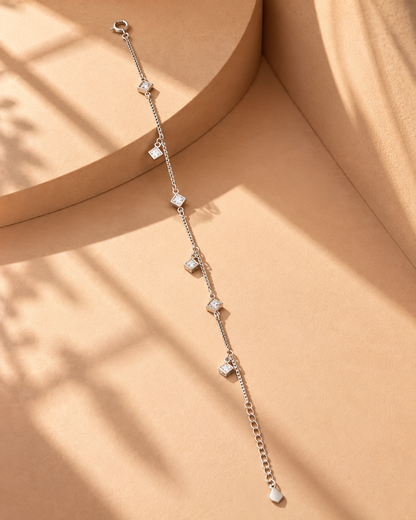 SILVER CUBE BRACELET