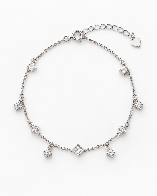 SILVER CUBE BRACELET
