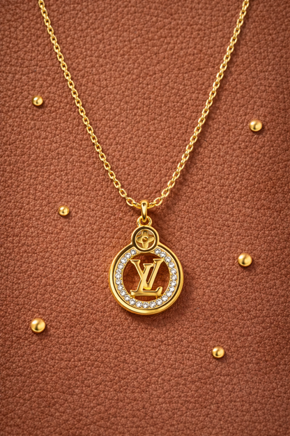 MAJESTIC SPARKLE  GOLD PLATED SILVER NECKLACE