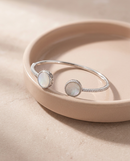 SILVER MOTHER OF PEARL BRACELET