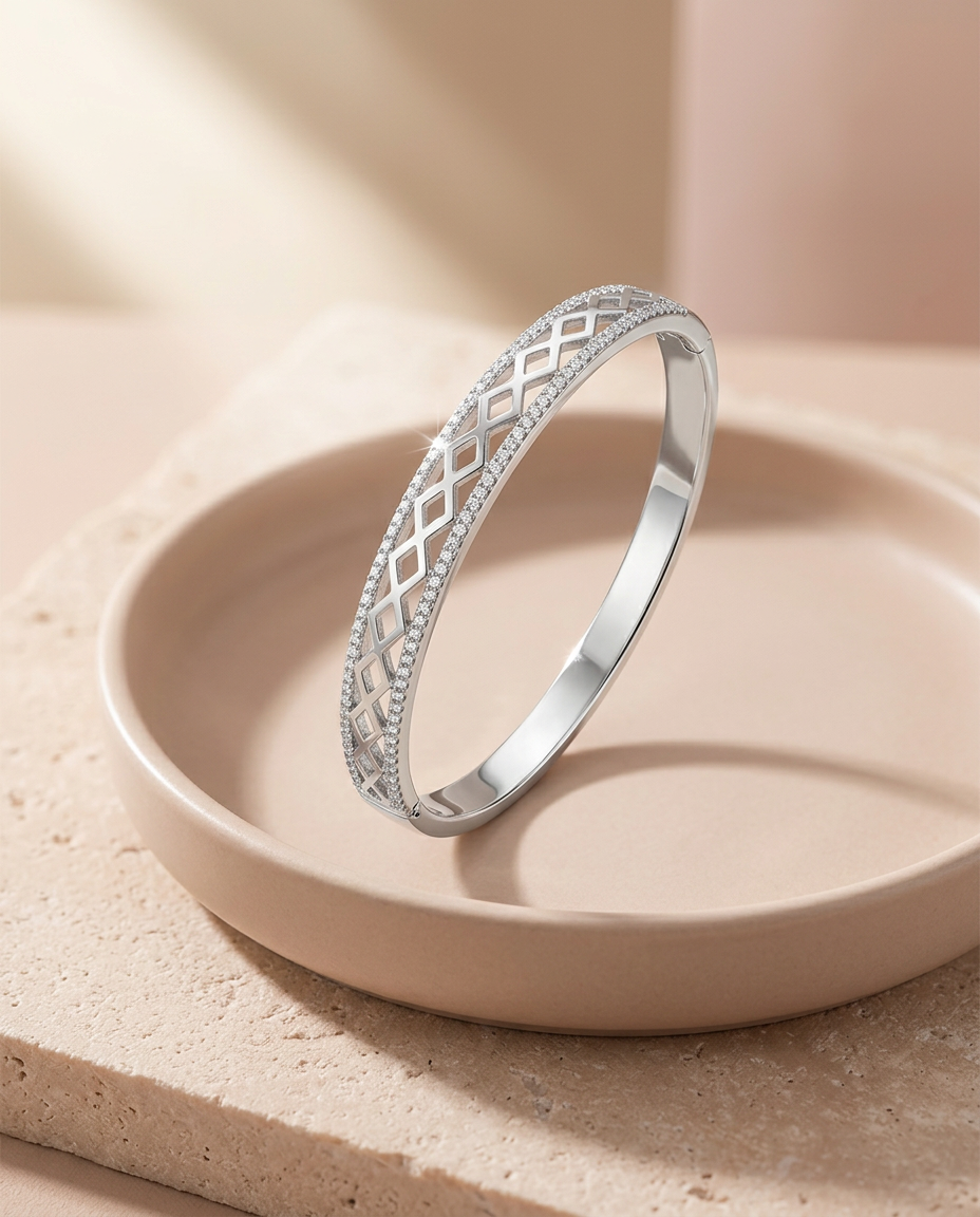 SILVER CLASSIC TEXTURE BRACELET