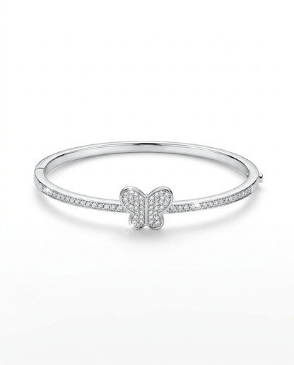 SILVER ZIRCON BUTTERFLY BRACELET