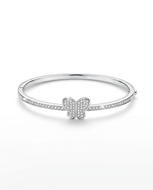 SILVER ZIRCON BUTTERFLY BRACELET