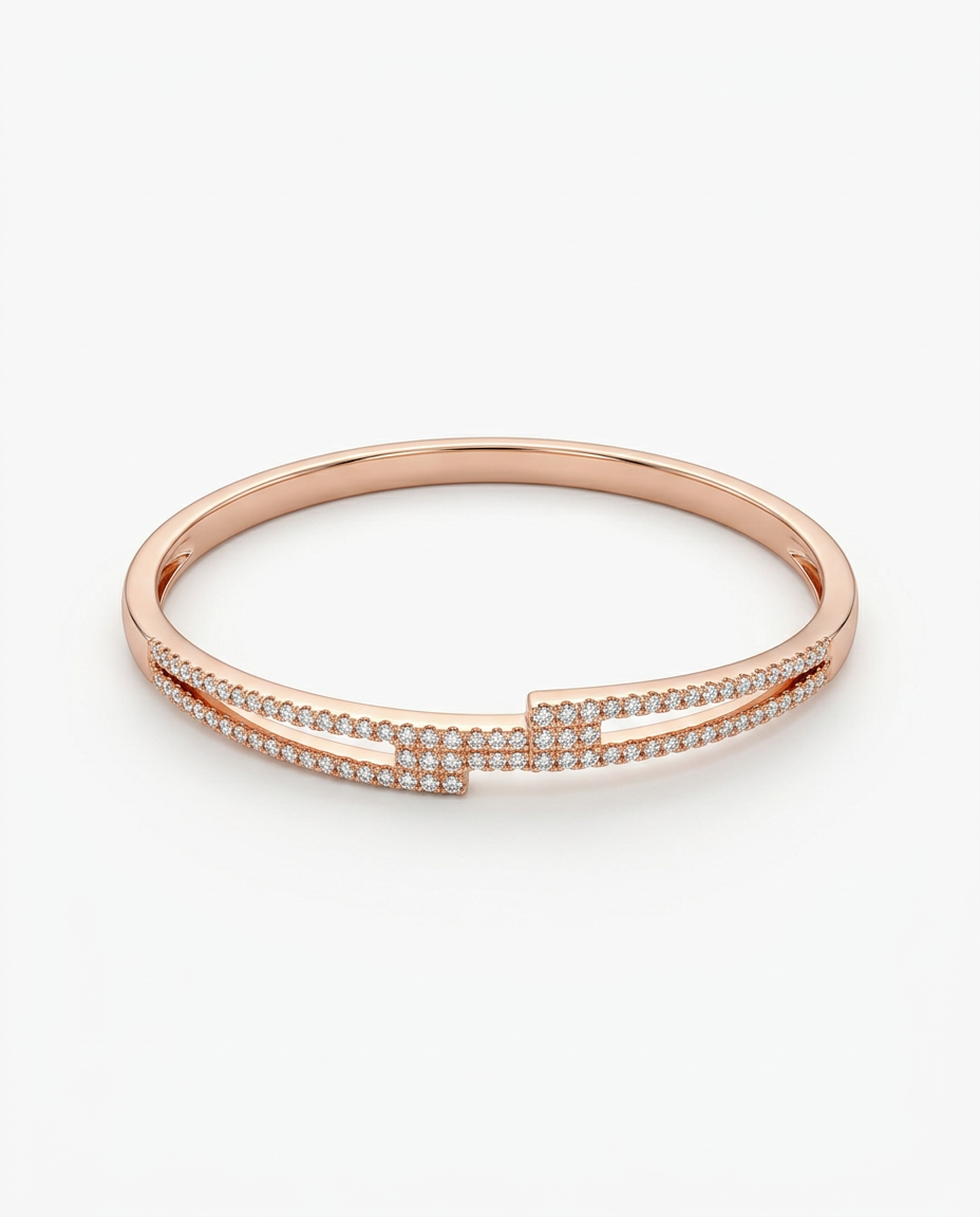 ROSE GOLD FOREVER YOU BRACELET MADE IN 92.5 SILVER