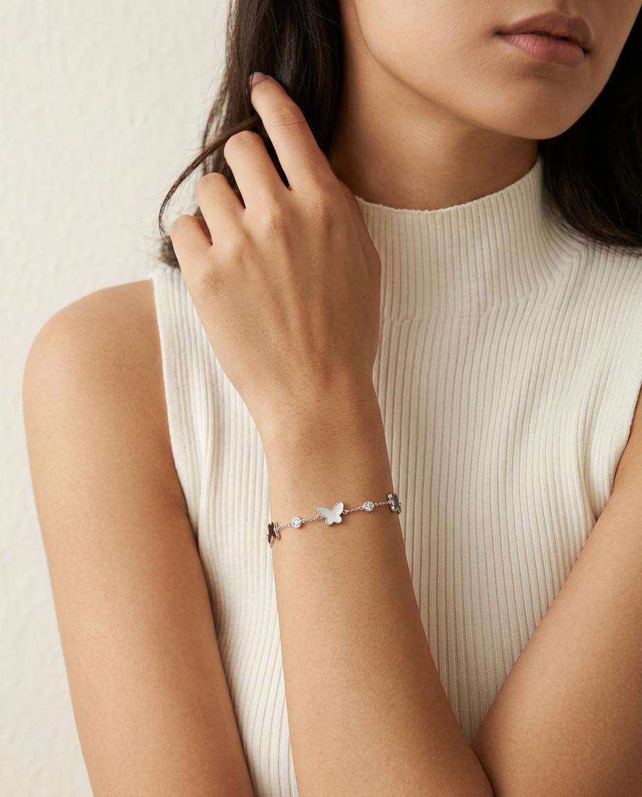 SILVER BUTTERFLY BRACELET