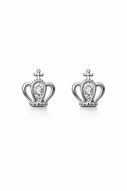 YOUR MAJESTY SILVER EARRINGS WITH CZ STONE