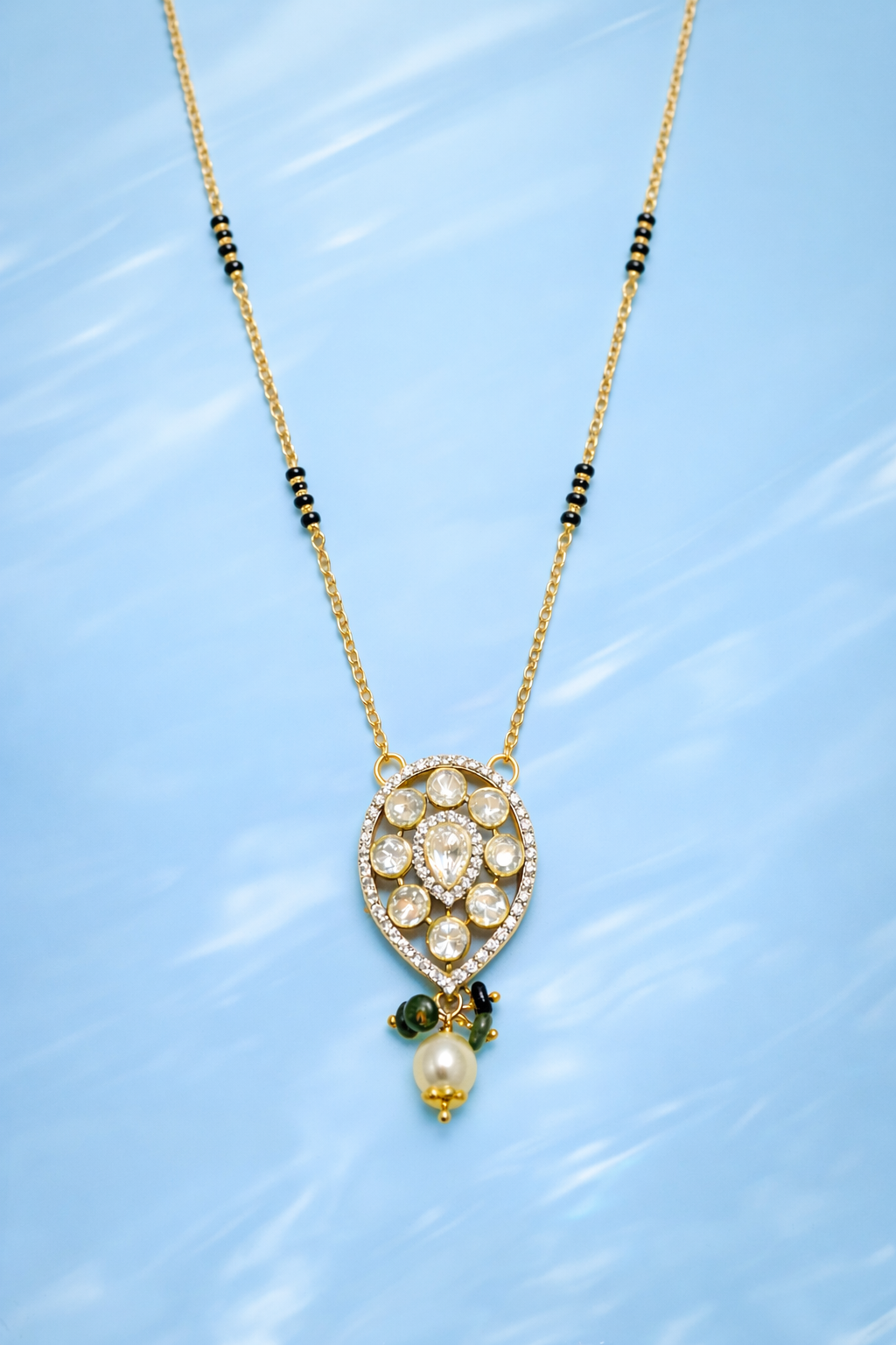 ELEGANT STYLE GOLD PLATED SILVER MANGALSUTRA