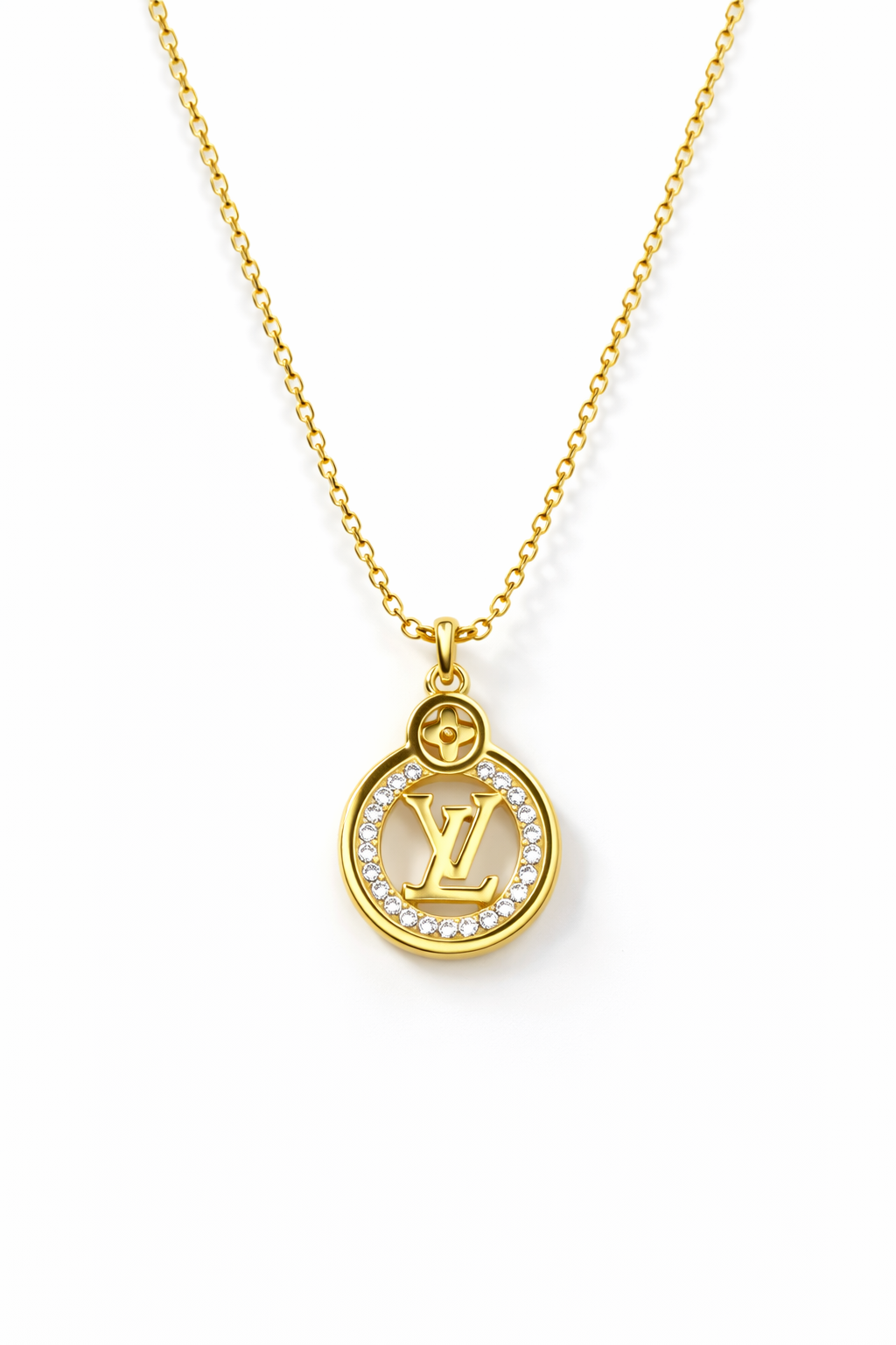 MAJESTIC SPARKLE  GOLD PLATED SILVER NECKLACE