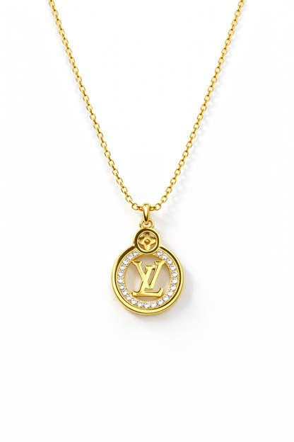 MAJESTIC SPARKLE  GOLD PLATED SILVER NECKLACE