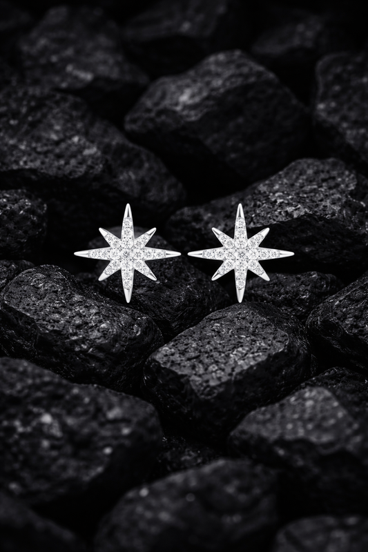 NORTH STAR SILVER EARRINGS