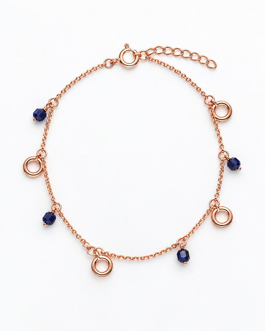 SILVER CHARM AND BEADS BRACELET