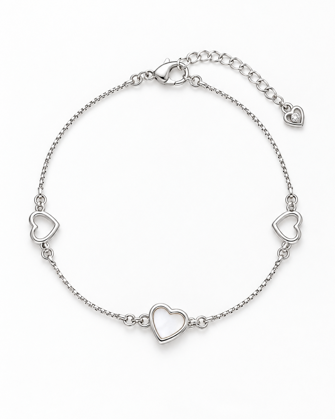 SILVER HEART BRACELET